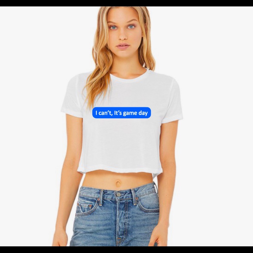 Gameday T shirt. Crop tailgate NWT